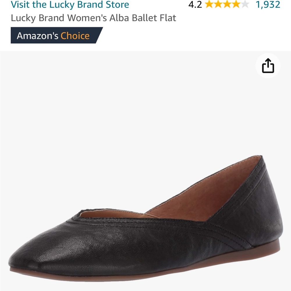 Lucky Brand Alba Ballet Flat- Black - Size 9